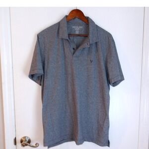 American Eagle Polo‎ Shirt Casual Everyday Short Sleeve Blue Gray Sz XL /#5323